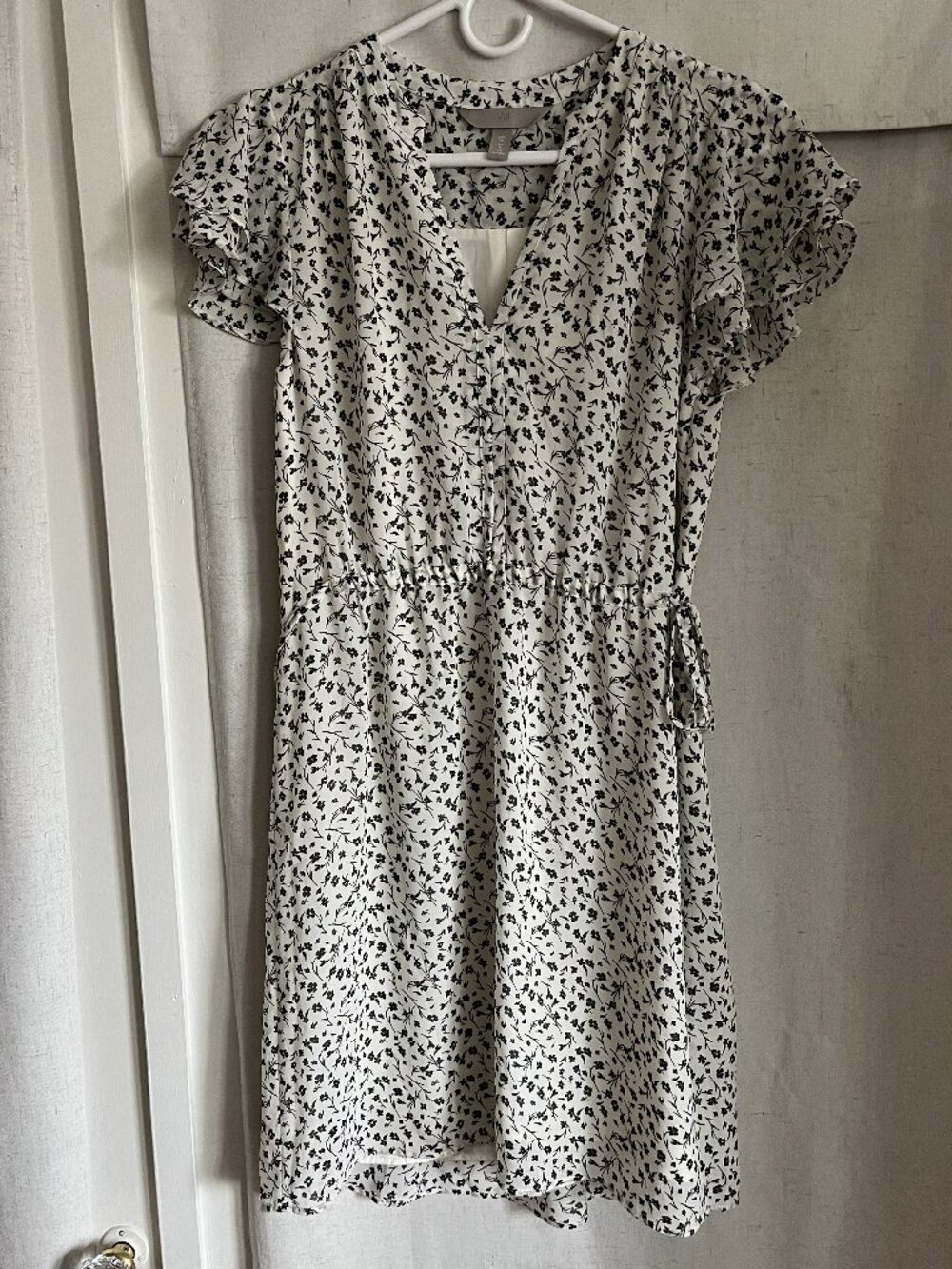 H&M Floral Short‑Sleeve Midi Dress